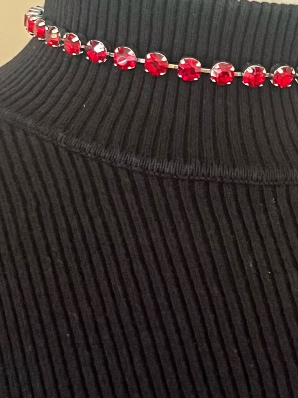 Touchstone Crystal Red Crystal Tennis Necklace